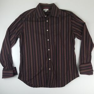 Guess Quality Striped Button Shirt French Cuff